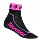 Ponožky Sensor Ručičky černá s růžovou reflexní